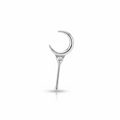 Piercing simbolico Luna Crescente e Stella in titanio di grado implantare ASTM F136. Gioiello con design cosmico.