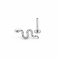Piercing in titanio Snake Bling con dettaglio snake scintillante, perfetto per uso quotidiano