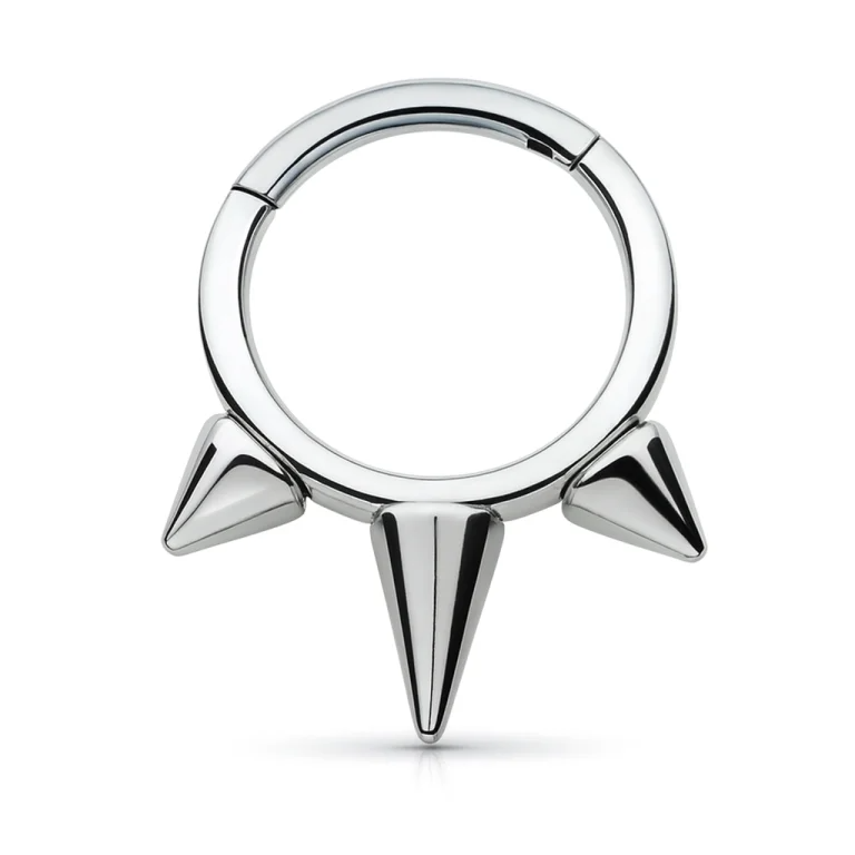 Piercing Spike Ring in titanio – anello con punte, ipoallergenico e resistente, perfetto per uno stile rock e deciso.