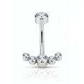 Piercing Still Navel in titanio – barra curva per ombelico con design minimalista e finitura lucida, ipoallergenico e resistente.