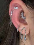 Waterfall Chain: piercing in titanio con doppia catenina effetto cascata, elegante e sicuro per pelli sensibili.